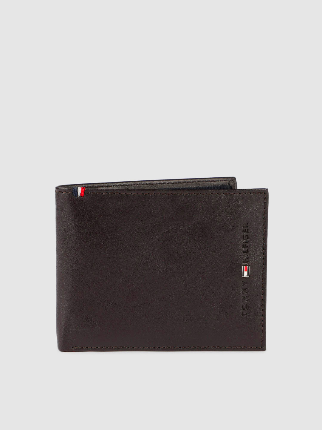 Buy Tommy Hilfiger Men Brown Solid Two Fold Wallet Wallets for Men