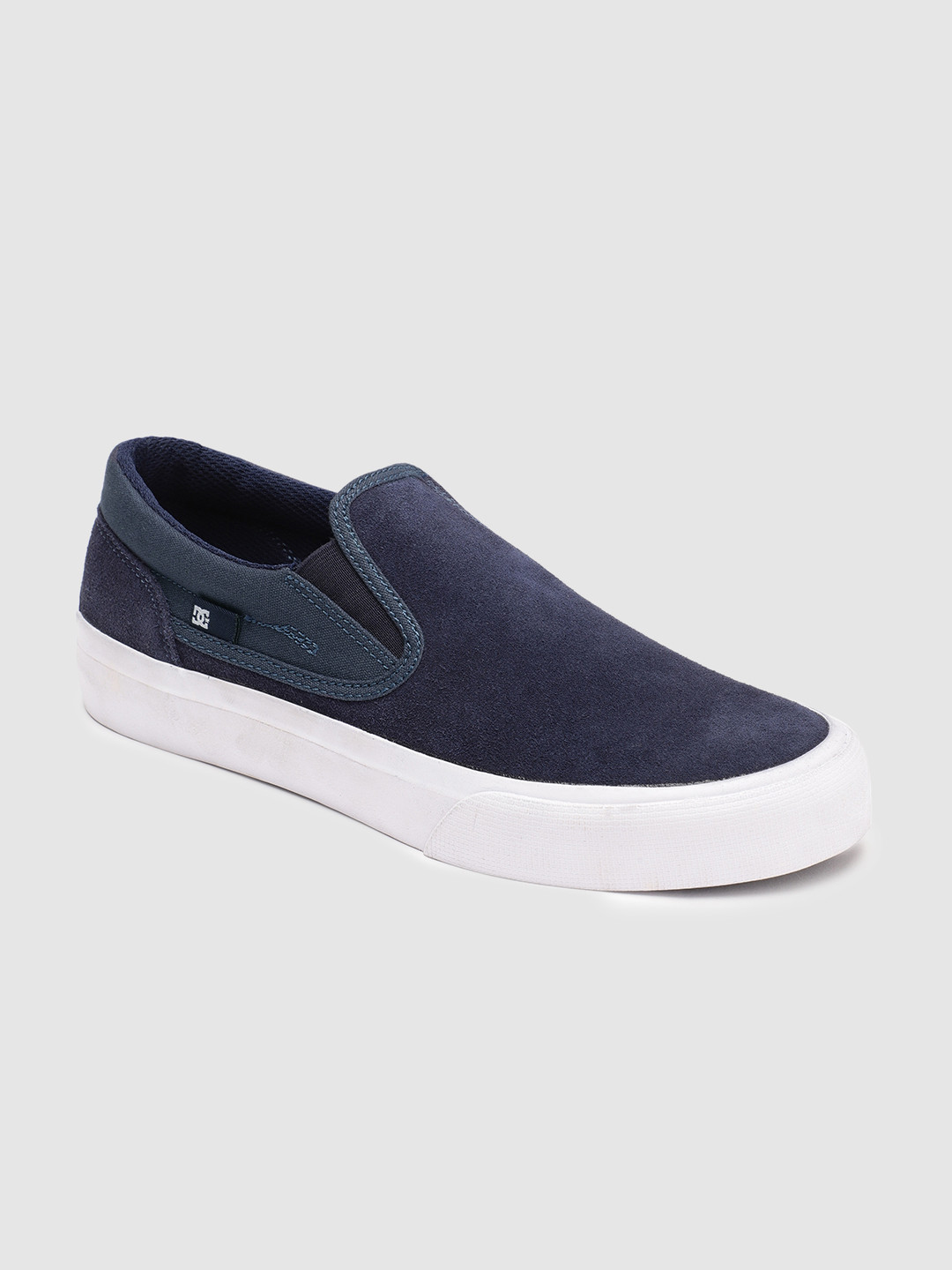 slip on navy blue sneakers