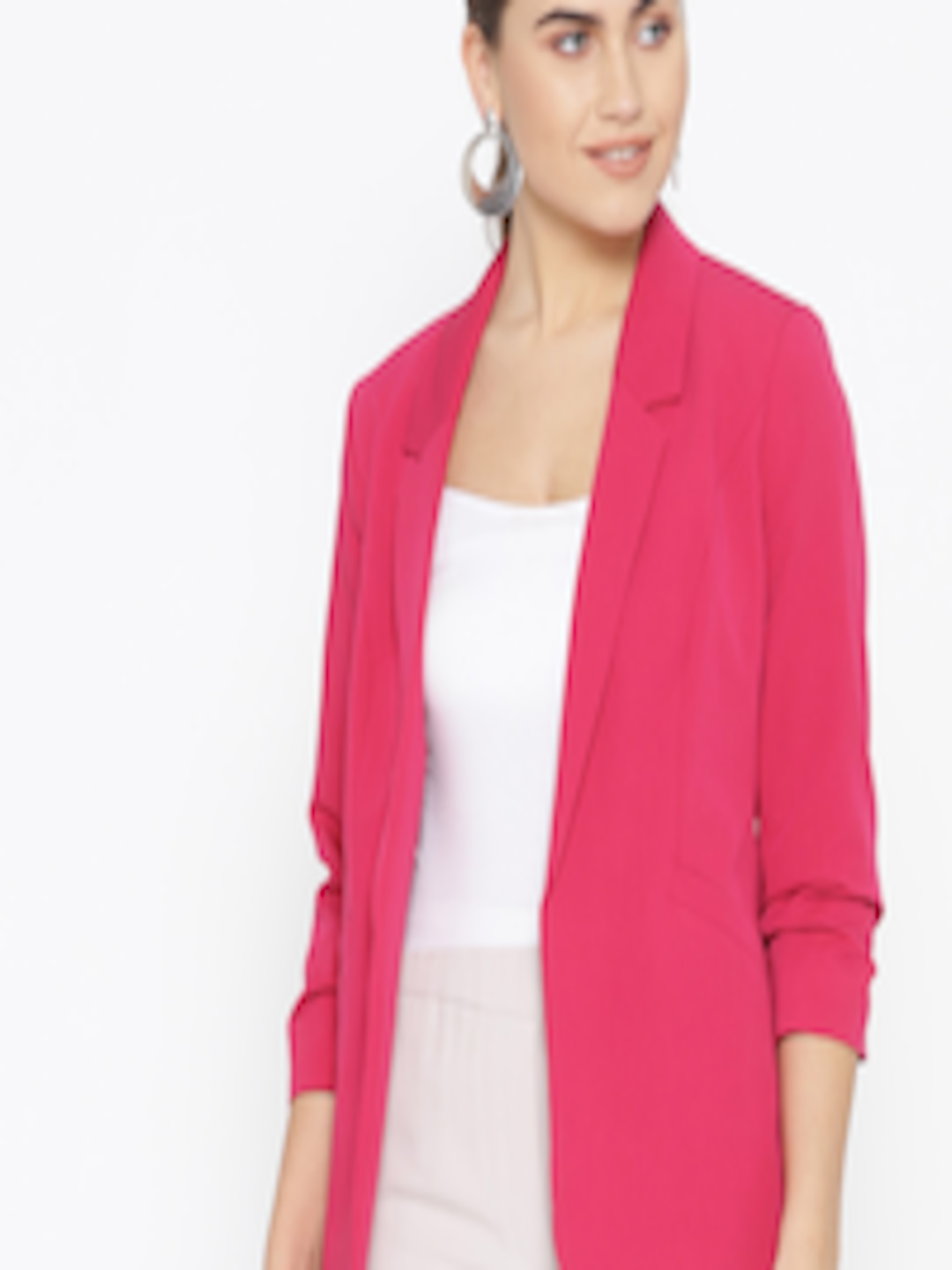 Buy DOROTHY PERKINS Women Pink Solid Front Open Blazer - Blazers for ...