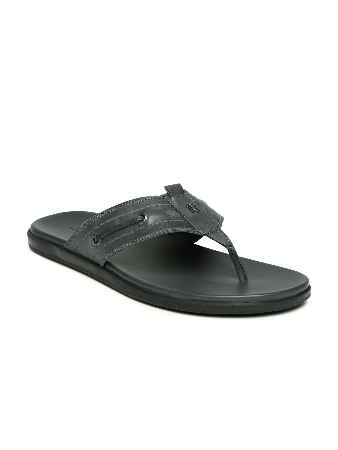Buy Tommy Hilfiger Men Grey Leather Sandals Sandals for Men 1064491 Myntra