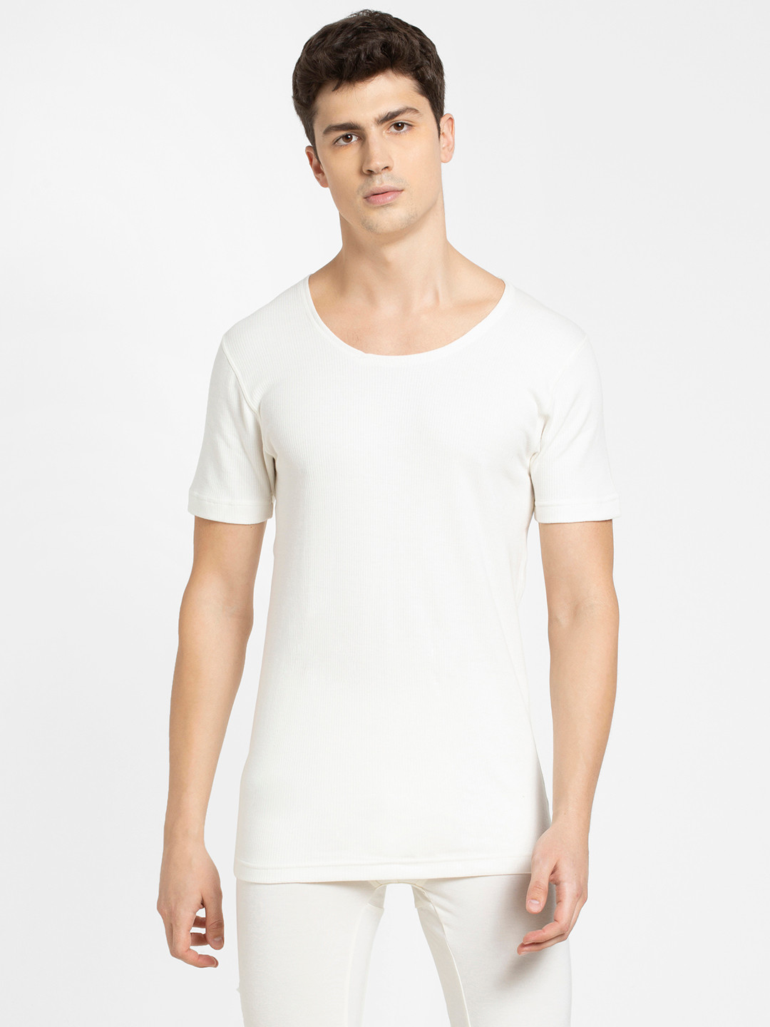 Buy Jockey Men Black Solid Tailored Fit Round Neck Thermal Top