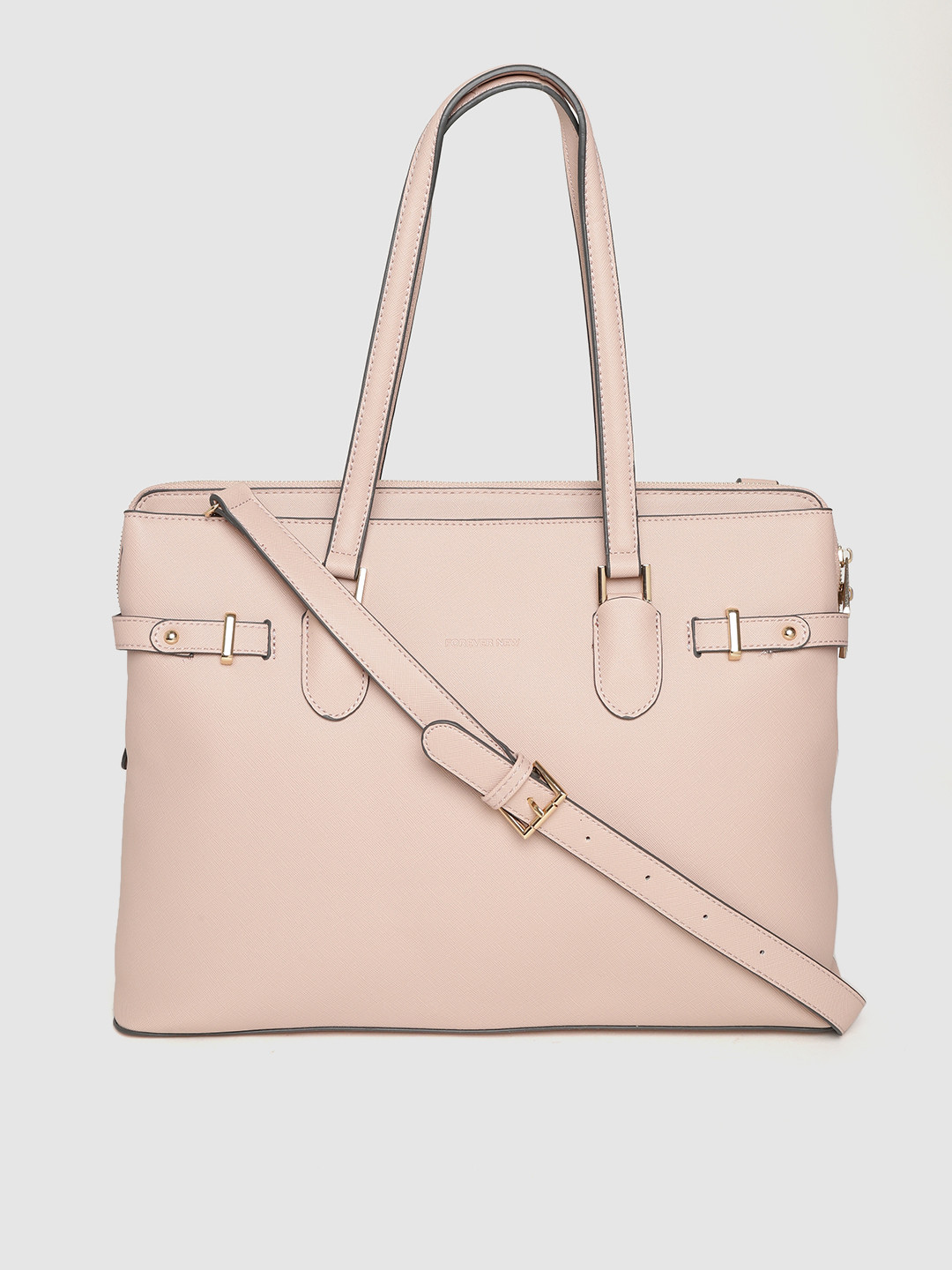 Buy Forever New Women Peach Coloured Solid Laptop Bag Laptop Bag for