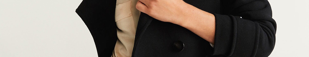 Buy MANGO Women Black Solid Overcoat - Coats for Women 10657574 | Myntra