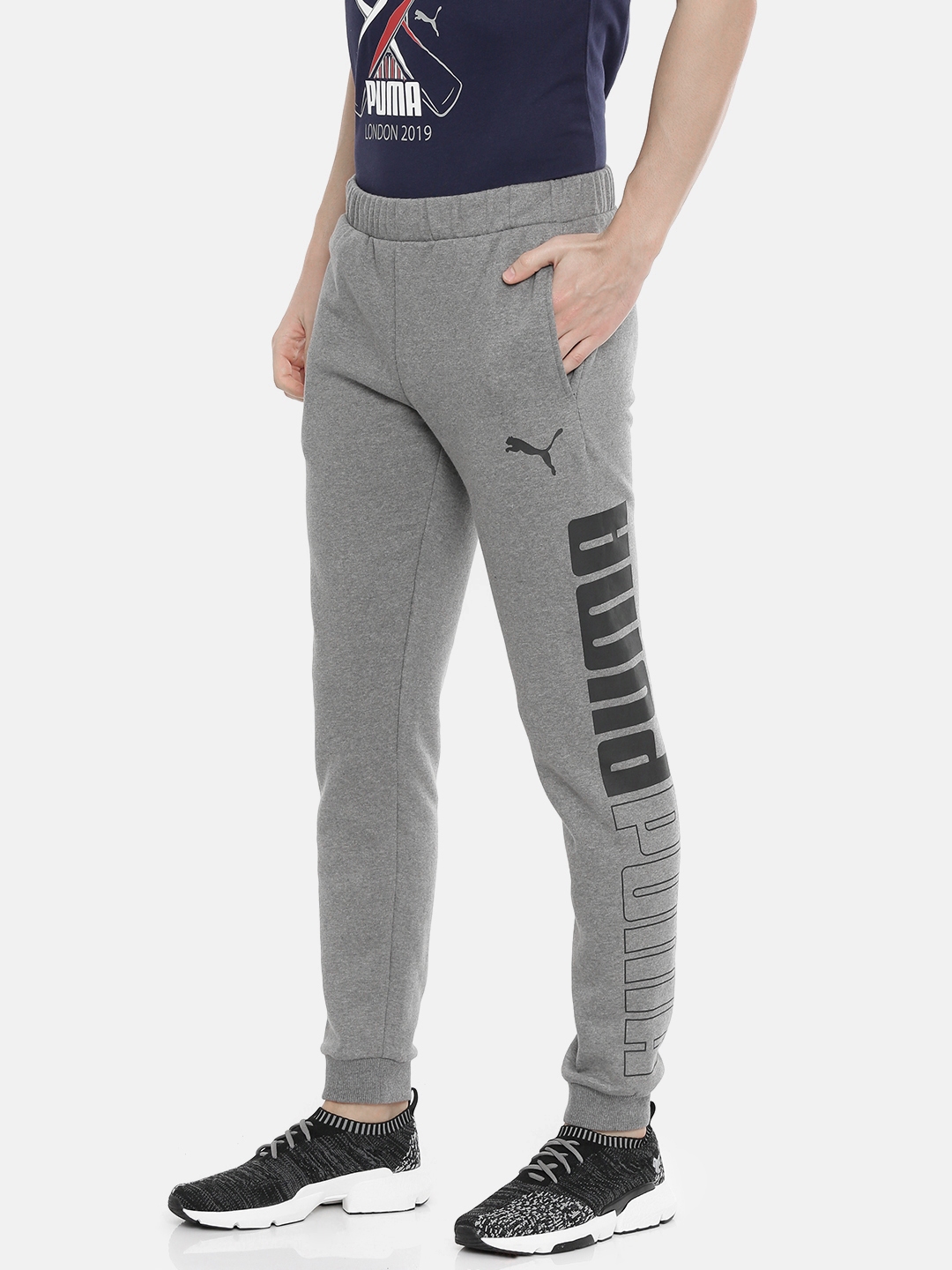 puma track pants grey