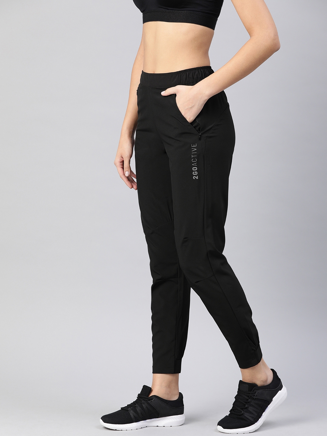 solid black joggers