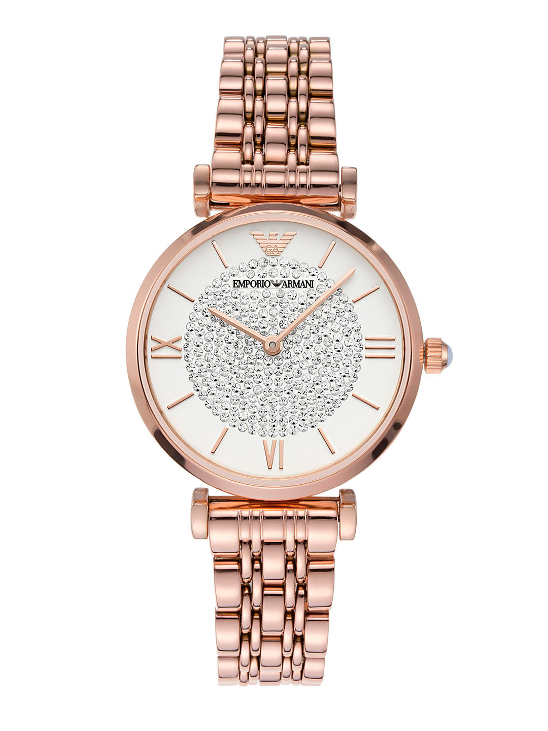 Emporio armani ar11244 ladies rose gold glitz watch Clearance