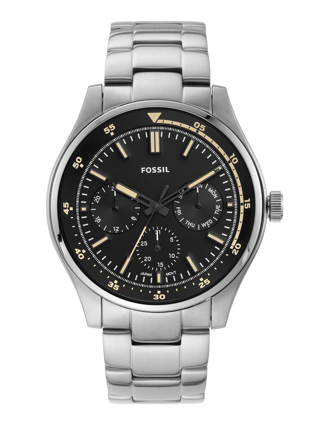 Buy Fossil BELMAR MUL Men Silver Analogue Watch FS5575 - Watches for ...