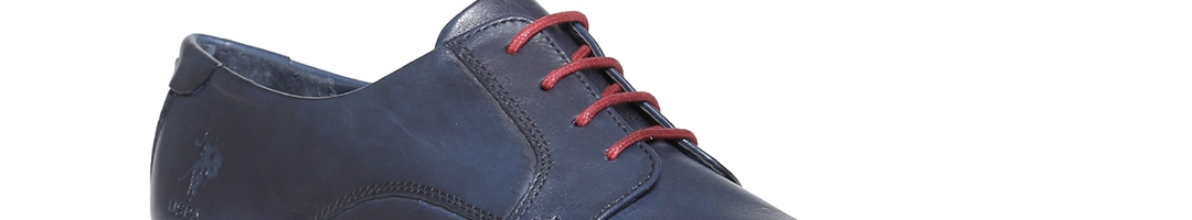 Buy U.S. Polo Assn. Men Navy Blue Leather Derbys - Casual Shoes for Men ...