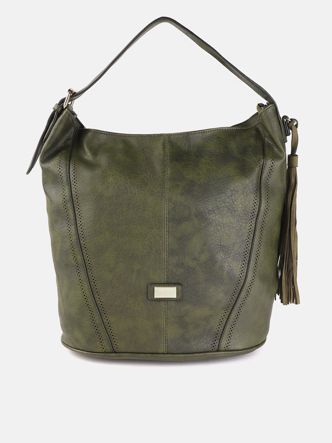 Buy The Roadster Lifestyle Co Olive Green Solid Hobo Bag Handbags for