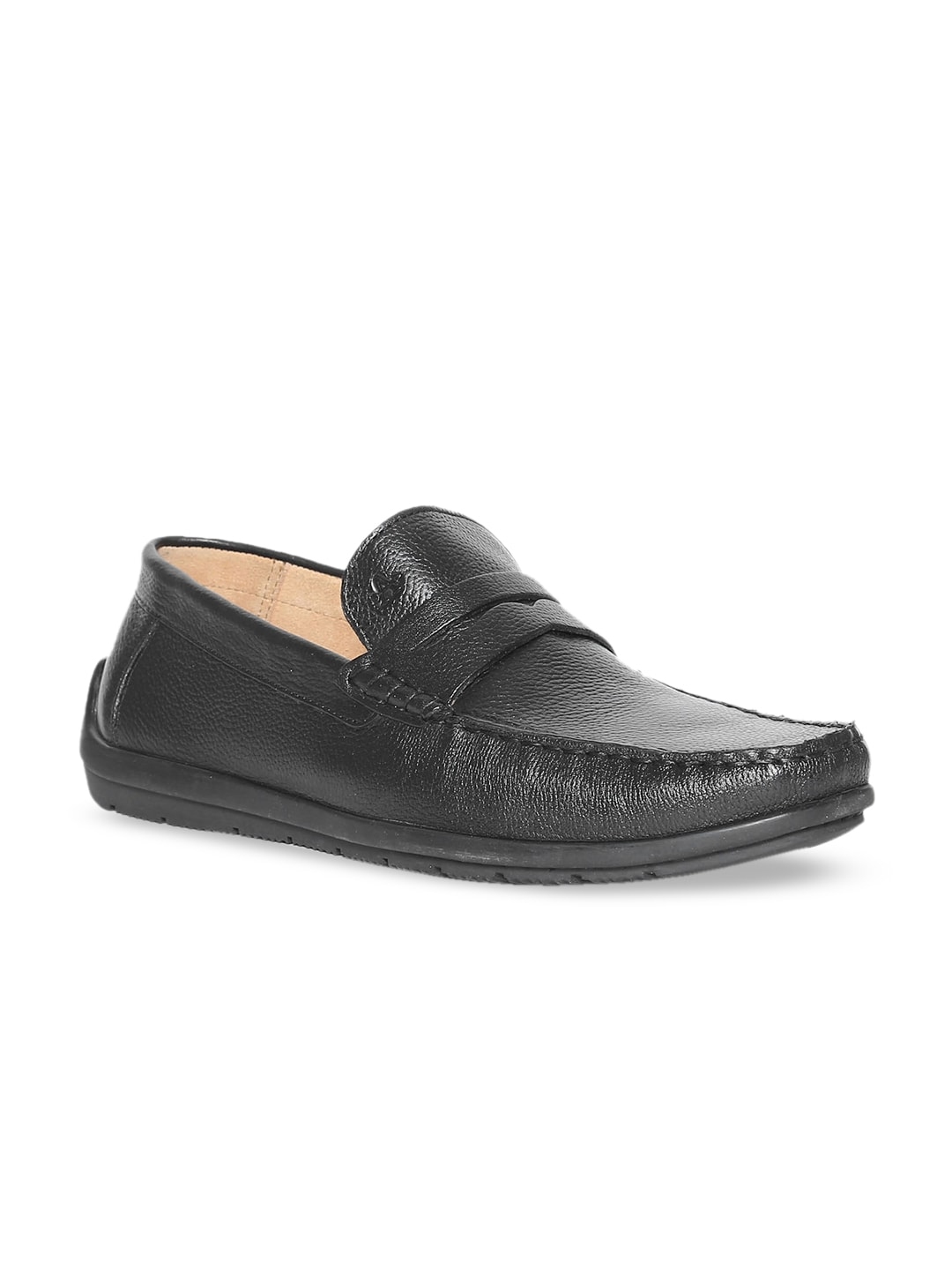 Buy Arrow Men Black Penny Leather Loafers - Casual Shoes for Men ...