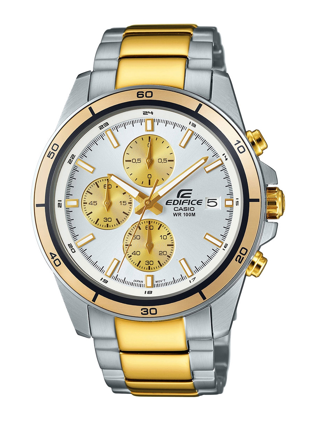 casio edifice silver and gold