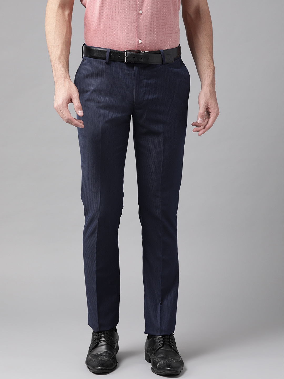 navy blue formal trousers mens