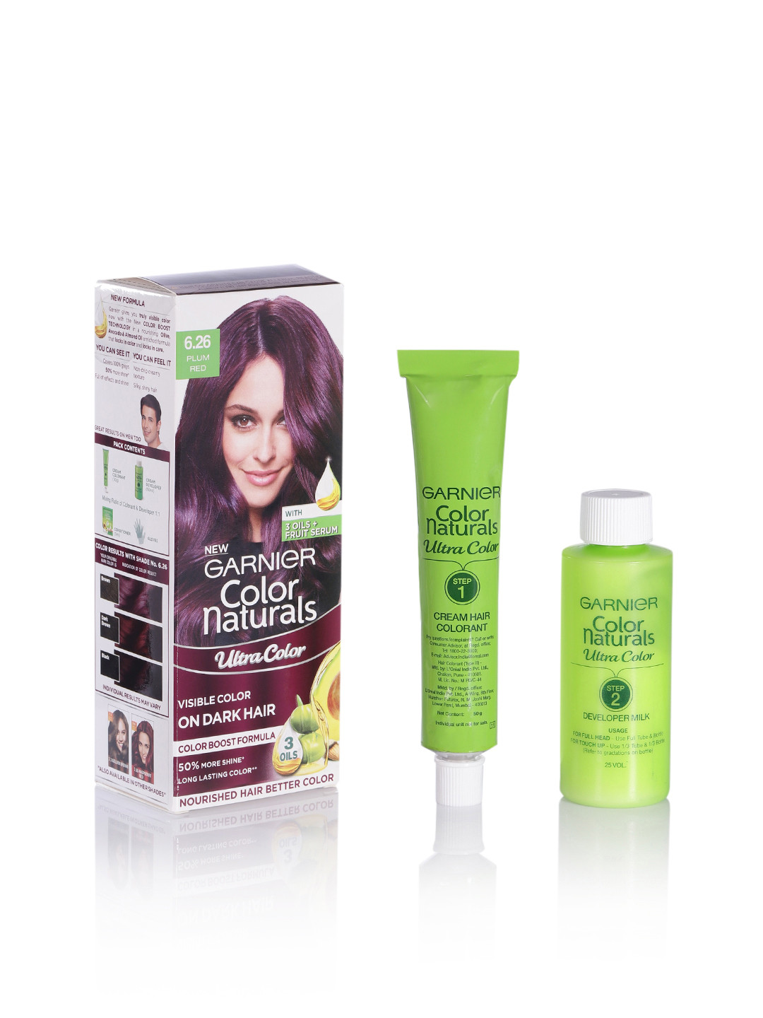 Buy Garnier Women Color Naturals Ultra Hair Color Plum Red ...