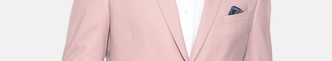 Buy SUITLTD Men Pink Solid Slim Fit Single Breasted Blazer - Blazers ...