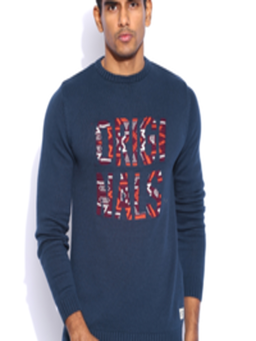 Buy Jack & Jones Navy Sweater - Sweaters for Men 1069903 | Myntra