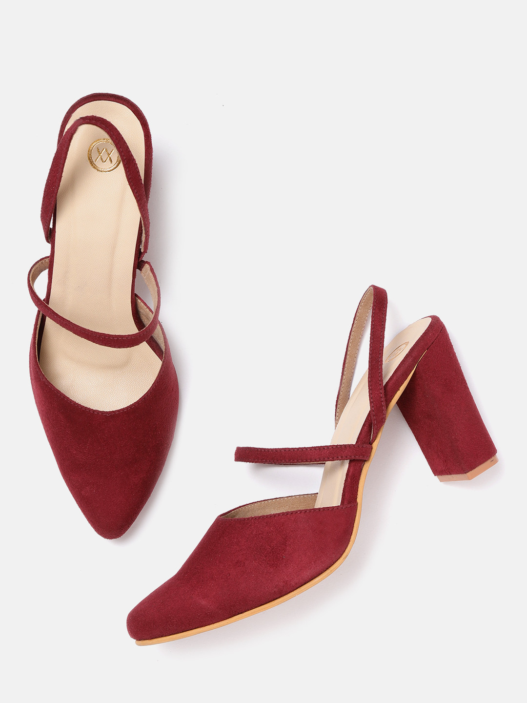 Buy 20Dresses Women Maroon Solid Pumps Heels for Women 10699538 Myntra