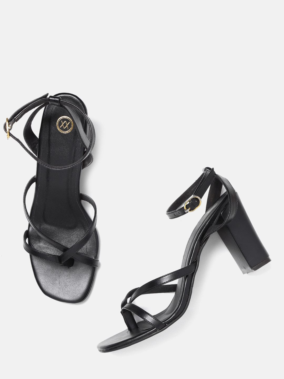 block heels in black