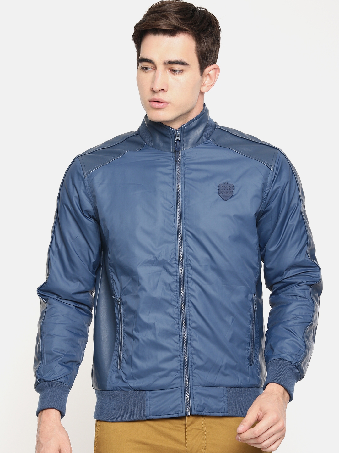 Buy Being Human Men Blue Solid Jacket - Jackets for Men 10700476 | Myntra