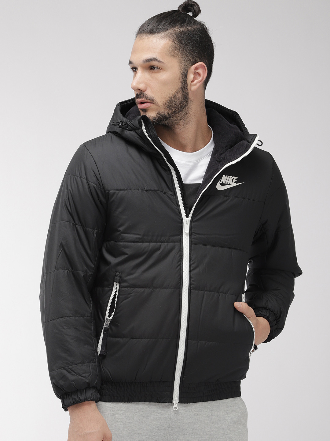 Buy Nike Men Black Solid Puffer Jacket Jackets for Men 10701412 Myntra