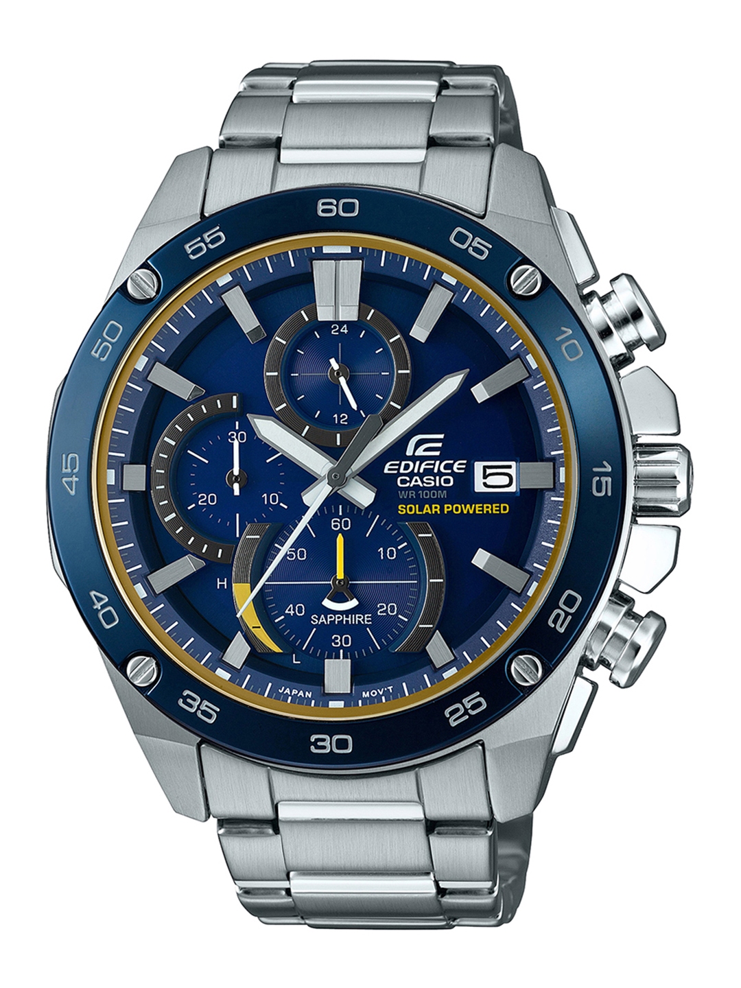 casio blue analog watch
