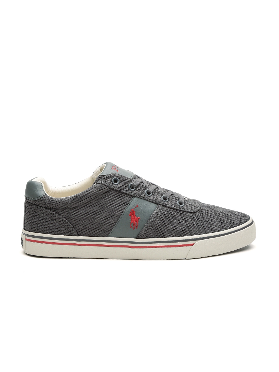 Buy Polo Ralph Lauren Men Grey Solid Sneakers - Casual Shoes for Men ...