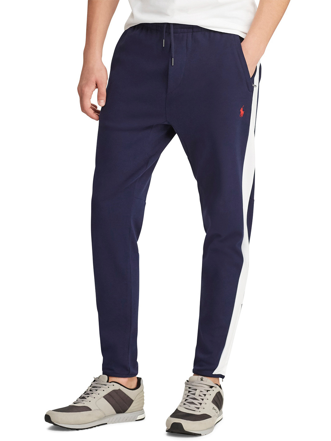 Buy Polo Ralph Lauren Men Navy Blue Solid Interlock Track Pants Track