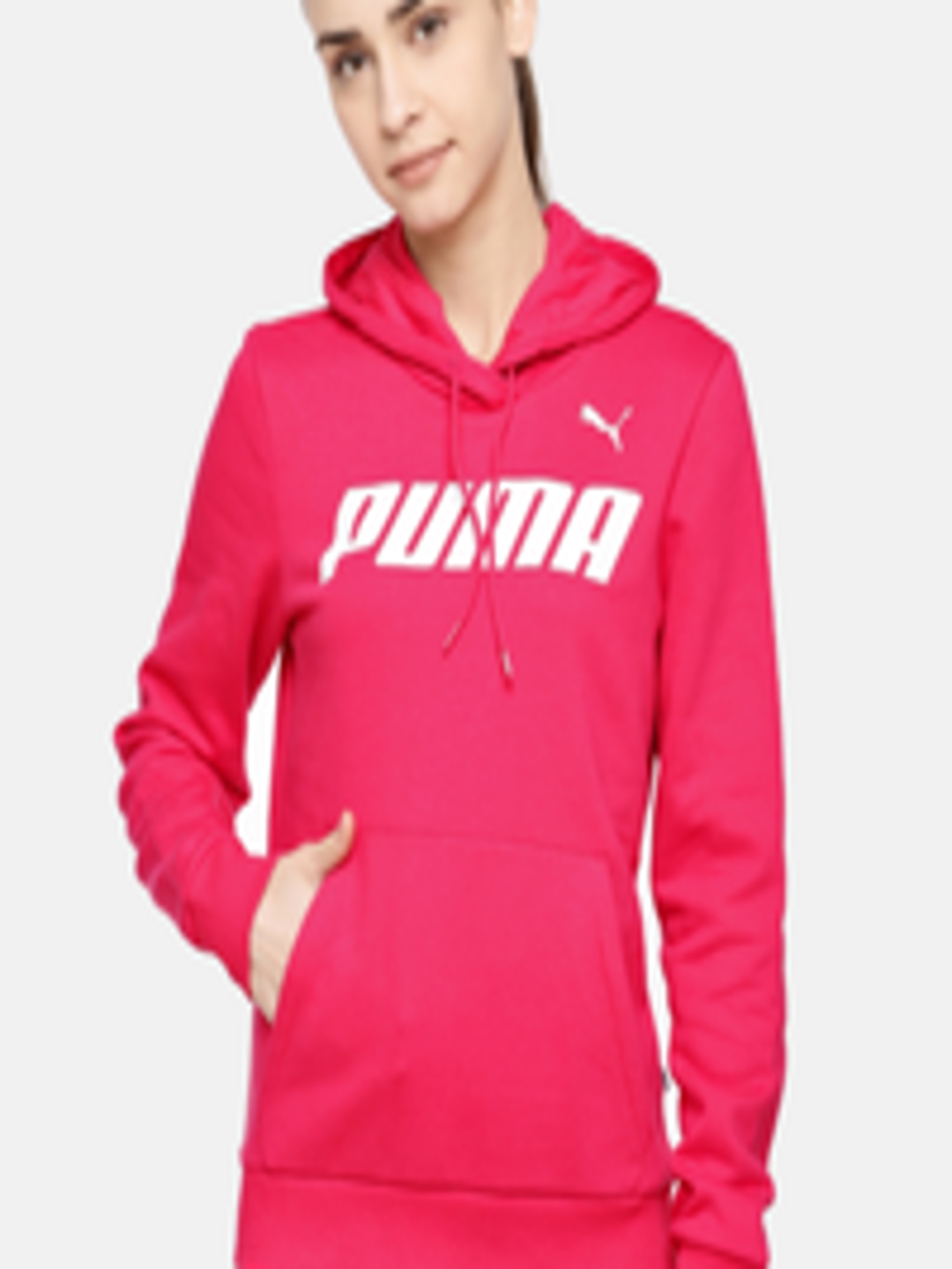 Buy Puma Women Pink Printed Hooded Sweatshirt - Sweatshirts for Women ...