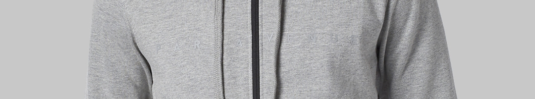 Buy Park Avenue Men Grey Solid Hooded Sweatshirt - Sweatshirts for Men ...