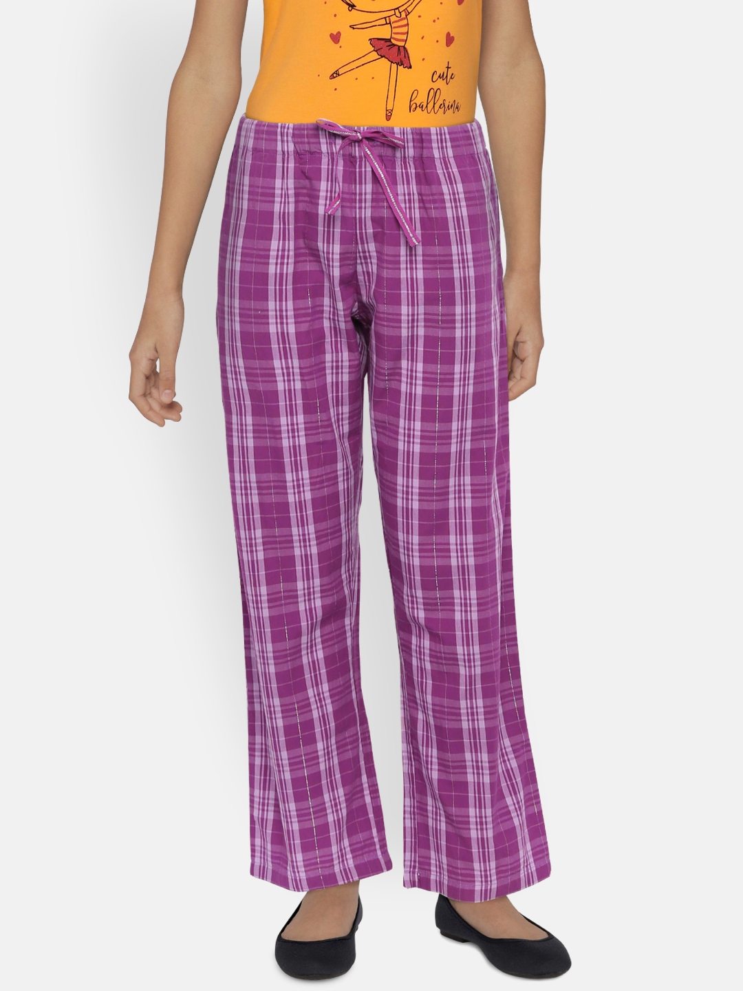 ladies checked lounge pants
