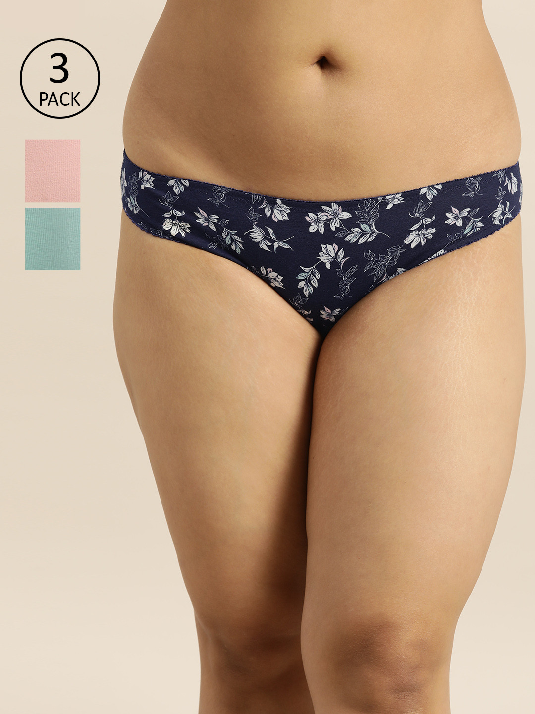 Buy Sztori Plus Size Women Pack Of 3 Bikini Briefs SZ BRF AS 07 A Briefs for Women 10740728