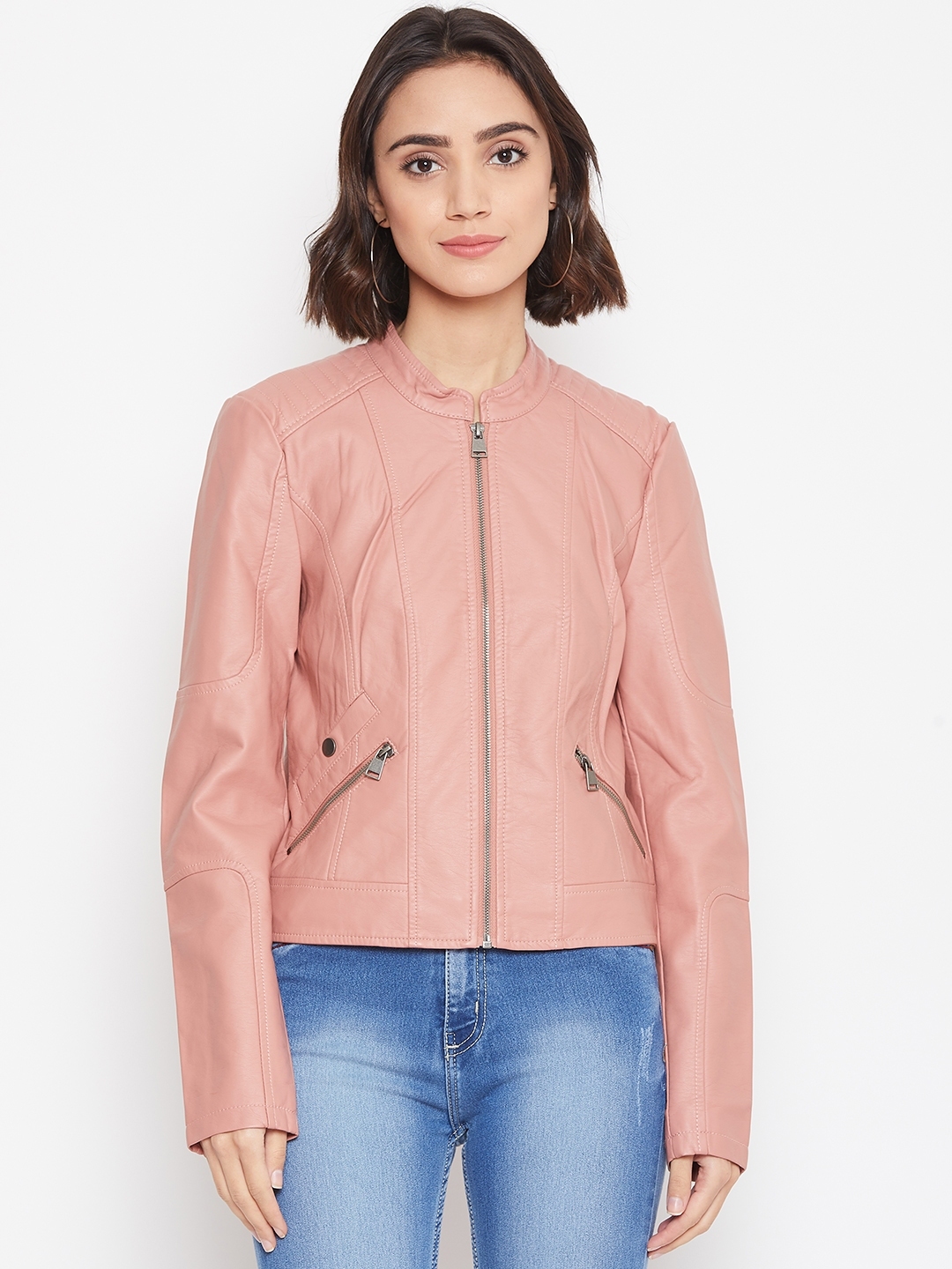 Buy Vero Moda Women Pink Solid Tailored Jacket - Jackets for Women ...