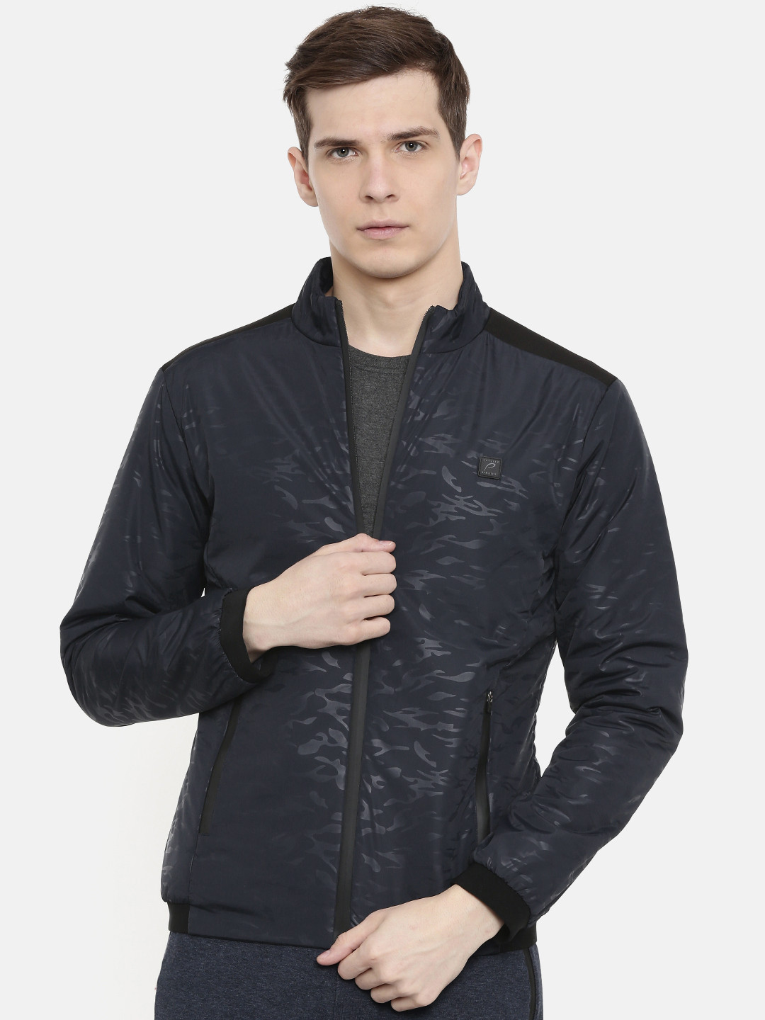 Buy Proline Active Men Navy Blue Printed Bomber Jackets for Men