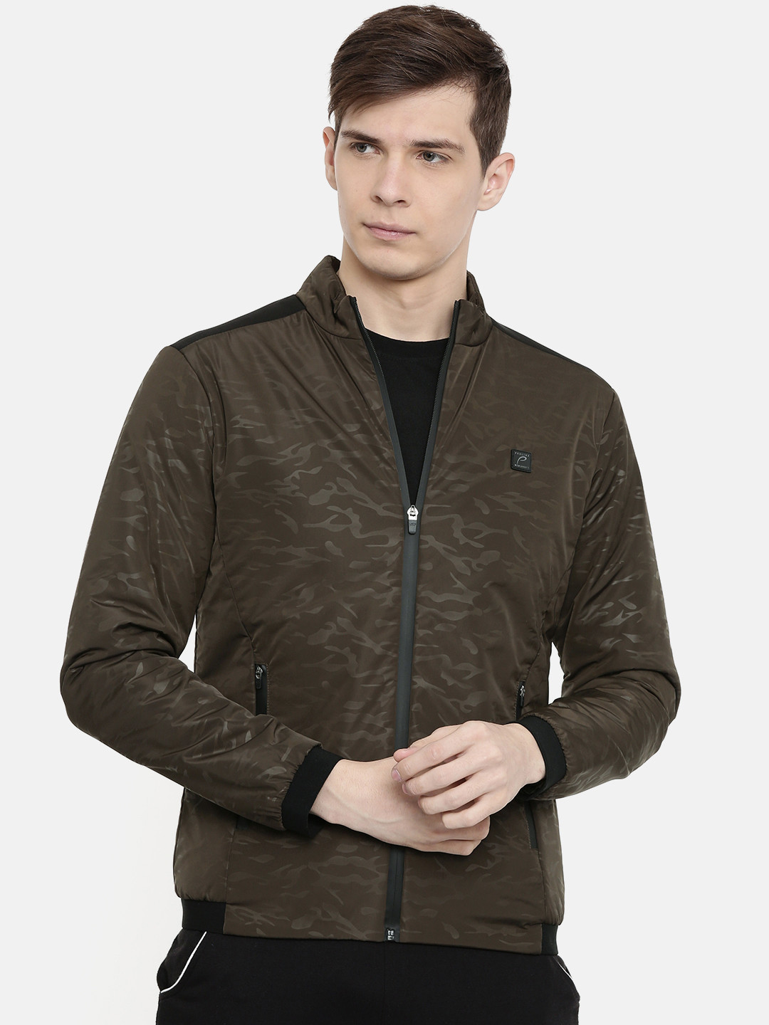 Buy Proline Active Men Olive Green Printed Bomber Jackets for Men