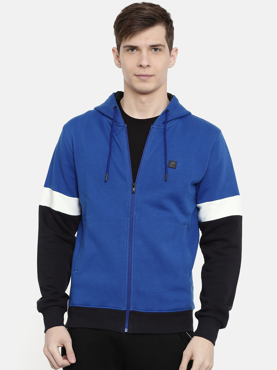 Buy Proline Active Men Blue Solid Hooded Sweatshirt Sweatshirts for