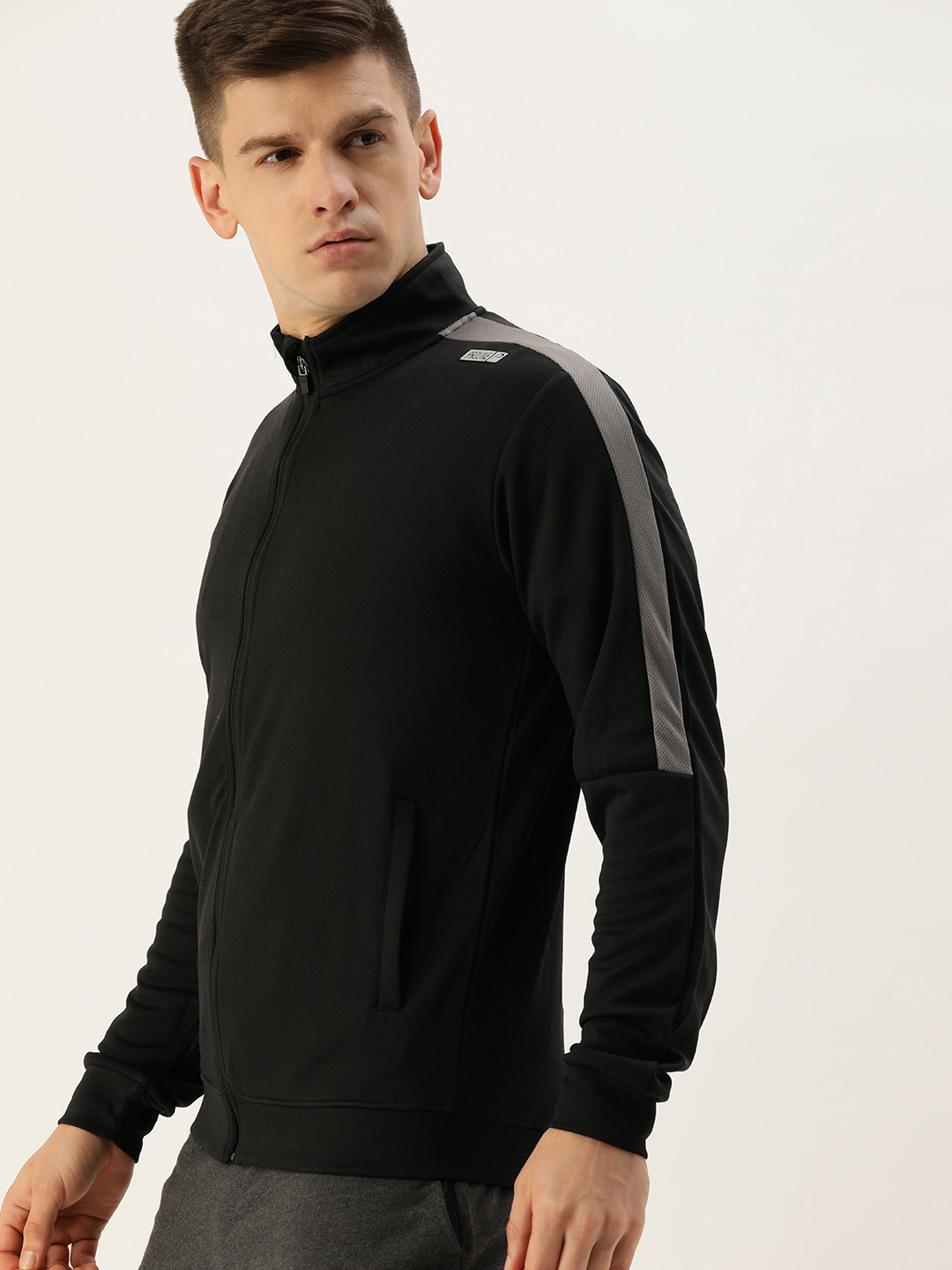 Buy Proline Active Men Black Solid Sweatshirt Sweatshirts for Men