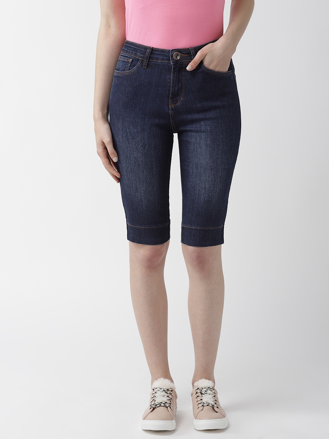 womens navy capris