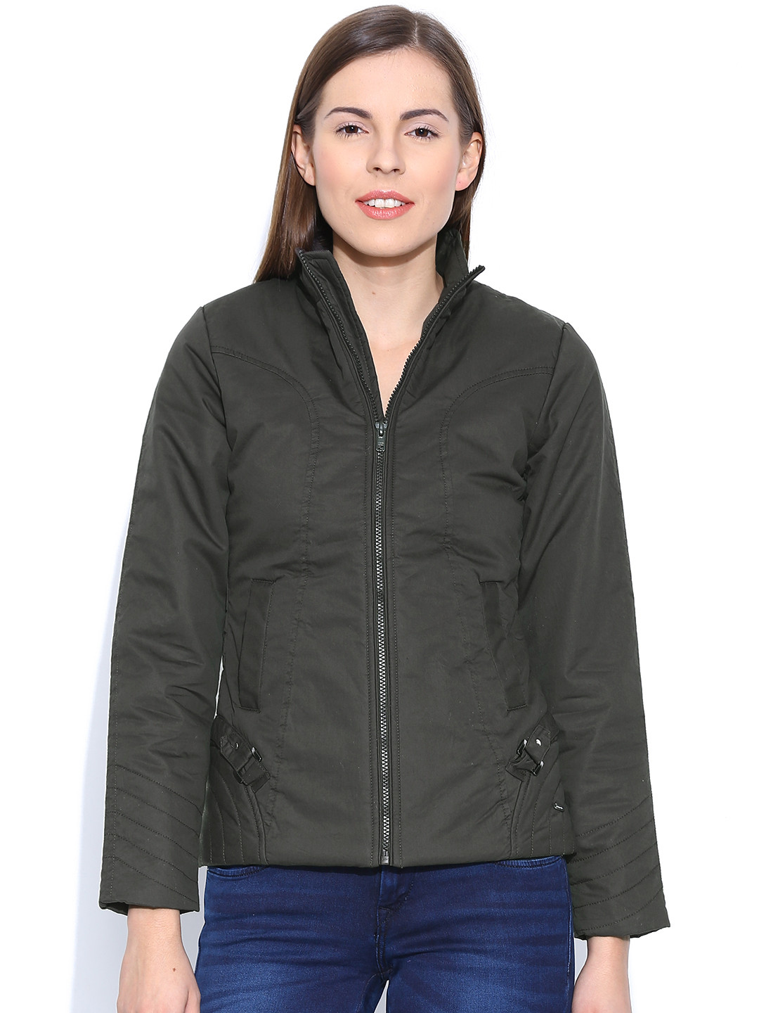 Buy Numero Uno Olive Green Jacket Jackets for Women 1075147 Myntra