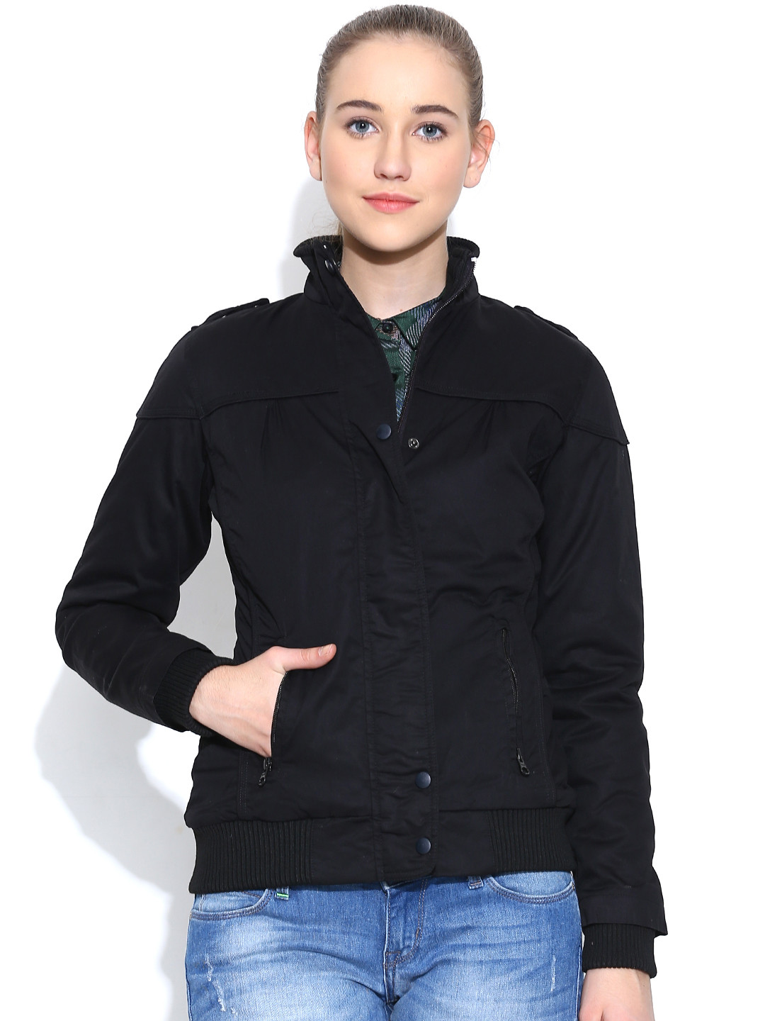 Buy Numero Uno Black Jacket Jackets for Women 1075148 Myntra