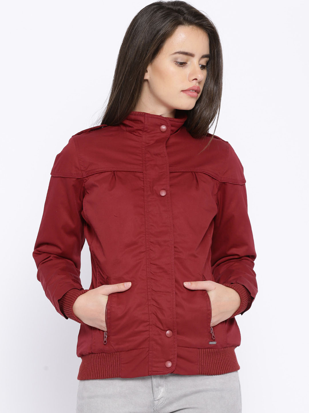 Buy Numero Uno Maroon Jacket Jackets for Women 1075149 Myntra