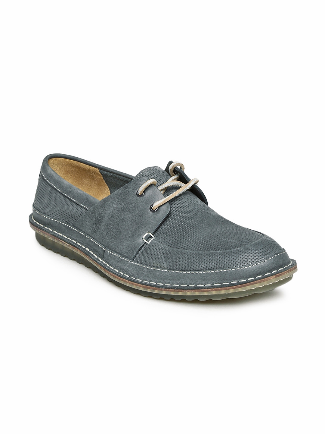 men's blue leather casual shoes