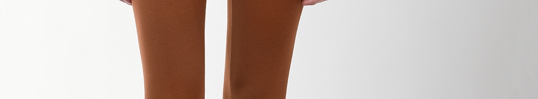 Buy Marks & Spencer Women Brown Solid High Rise Leggings - Leggings for ...