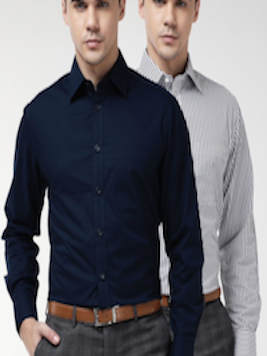 Buy Marks & Spencer Men Pack Of 2 Formal Shirts - Shirts for Men ...