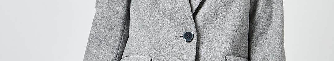 Buy DOROTHY PERKINS Women Grey Solid Overcoat - Coats for Women ...