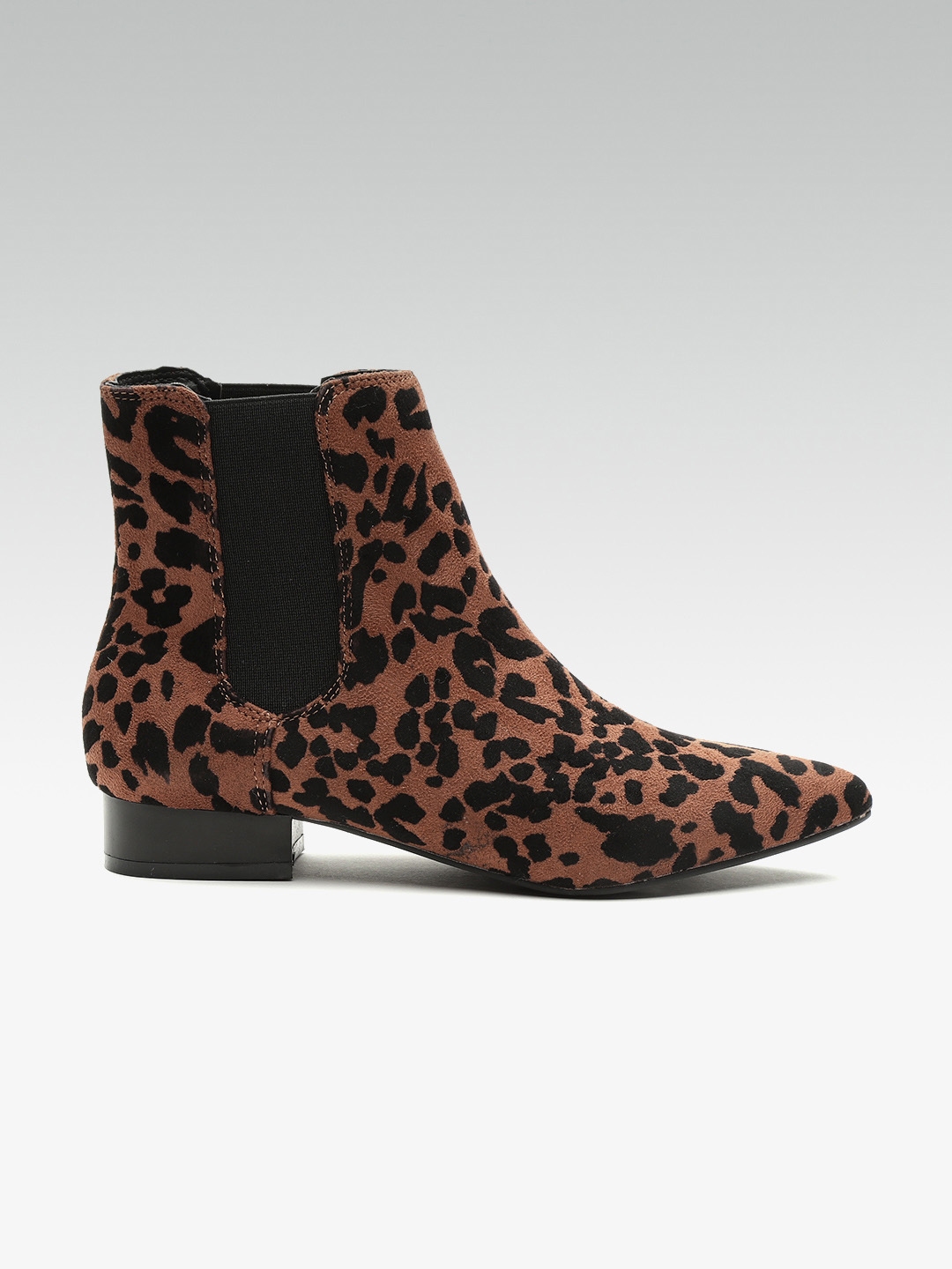 ladies leopard print chelsea boots