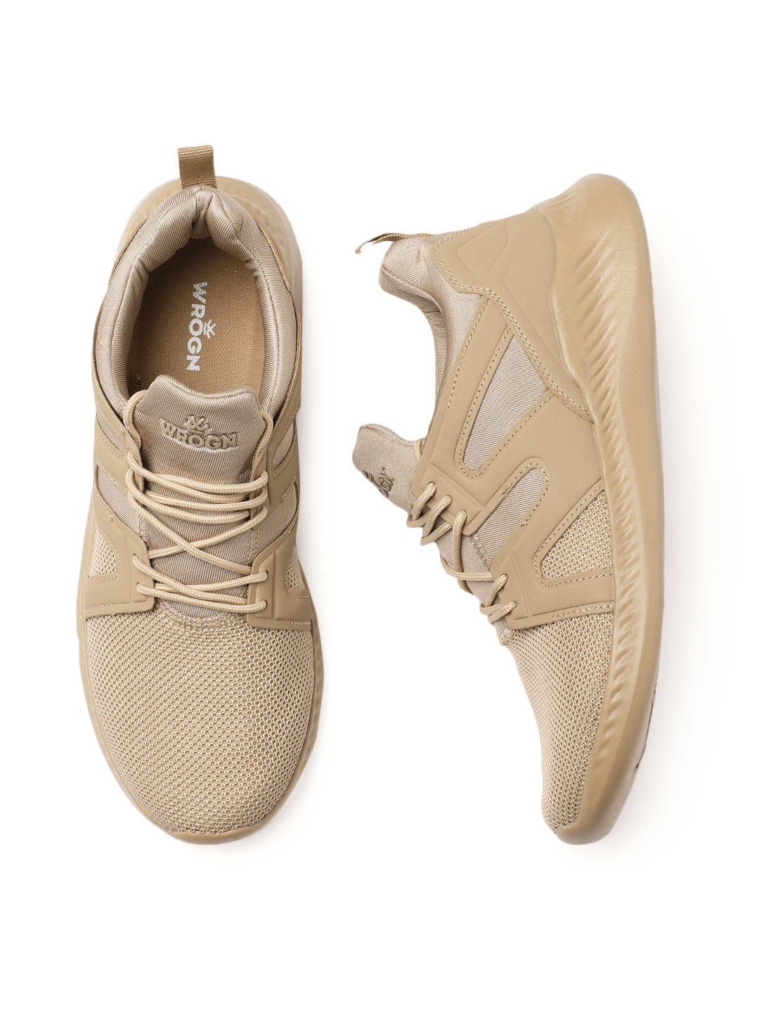 wrogn beige sneakers