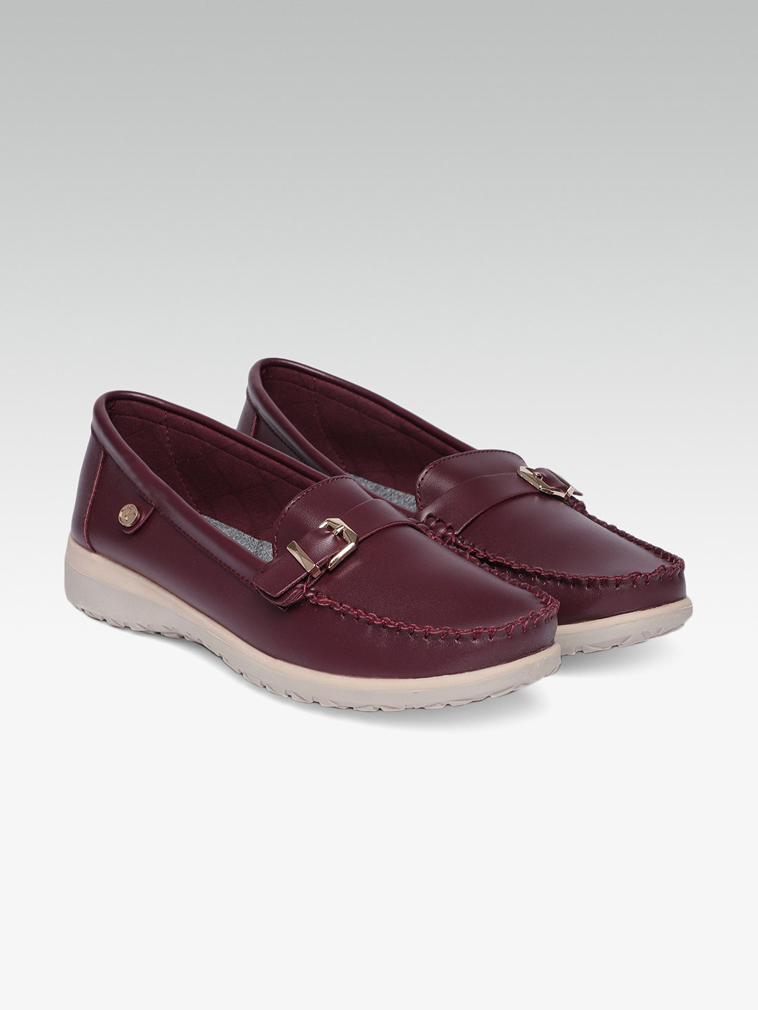 Buy Carlton London Women Maroon Loafers Casual Shoes for Women
