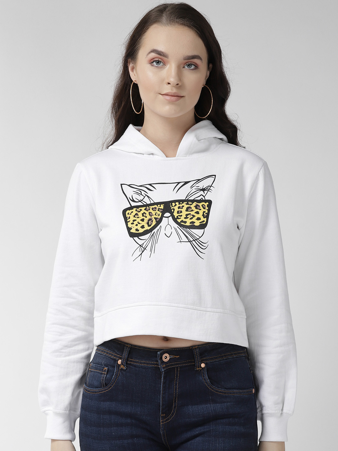 myntra crop hoodie