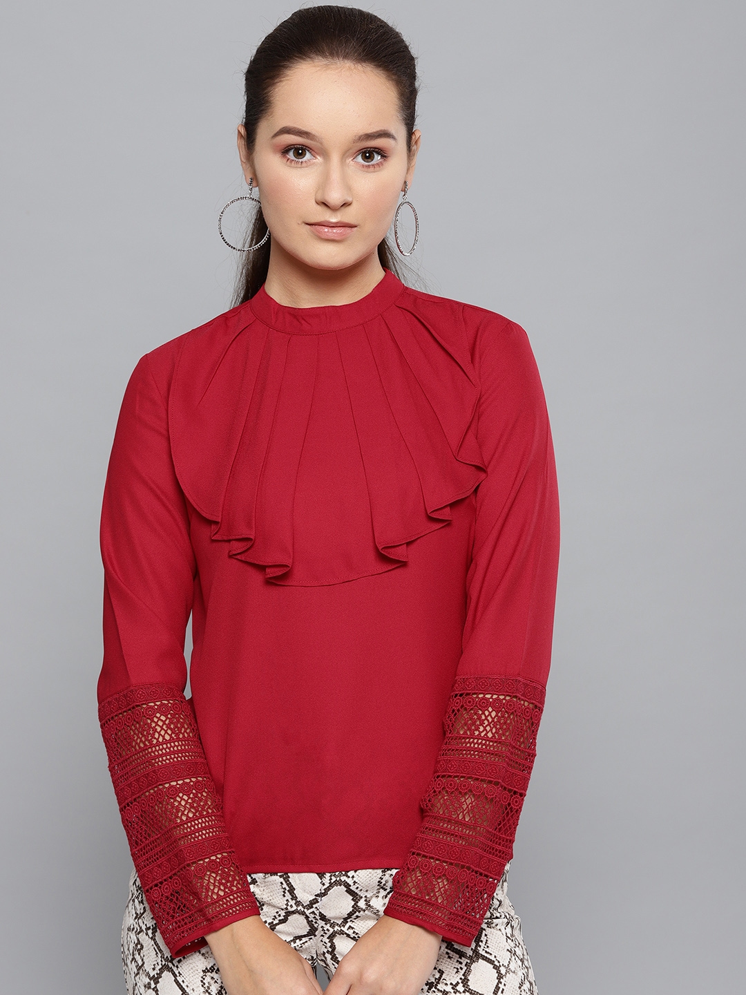 maroon boutique tops