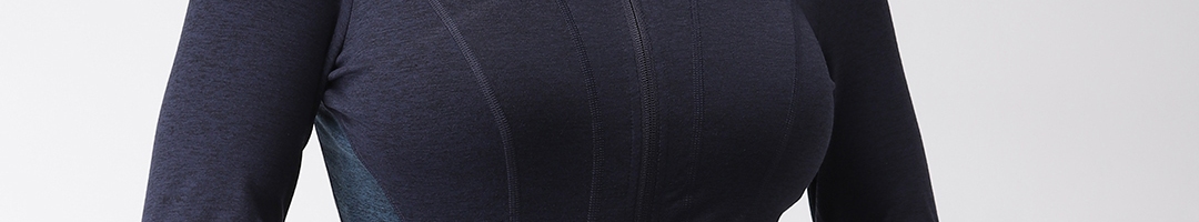 Buy Marks & Spencer Women Navy Blue Slub Effect Sporty Jacket - Jackets ...
