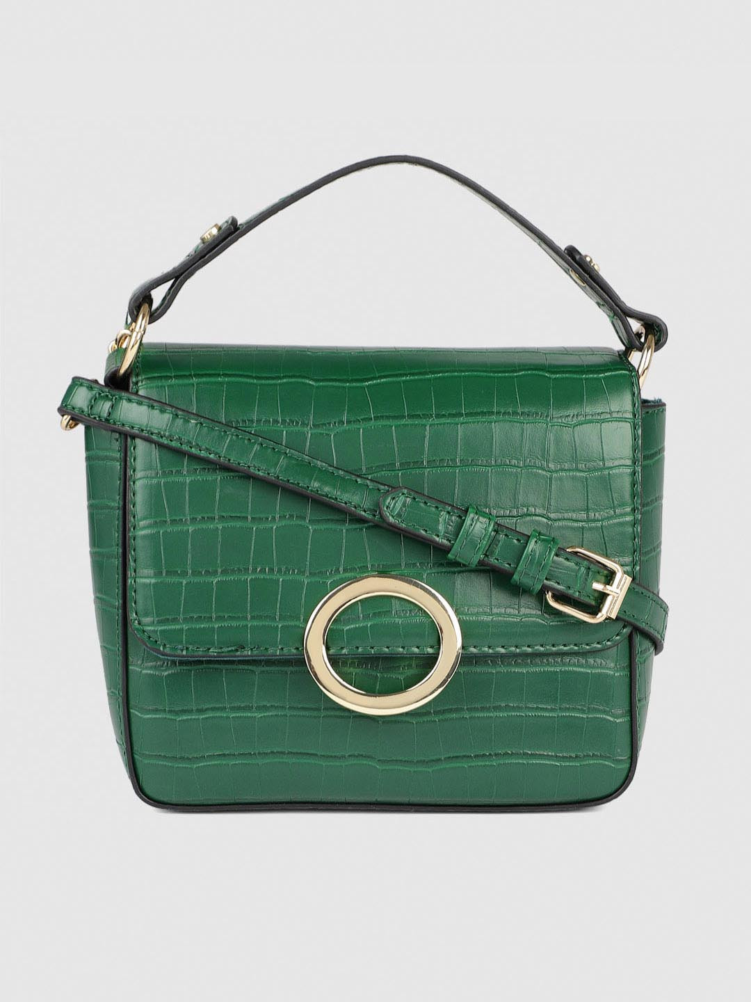 Buy Accessorize Green Textured Sling Bag Handbags for Women 10777010